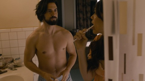 Milo Ventimiglia in This Is Us (2016-2022) Shirtless Bathroom Beard 65996
