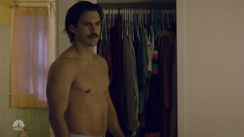Sexiest Scenes of Jack Pearson from This Is Us. Sexy, Shirtless, dark hair, mustache. 62849