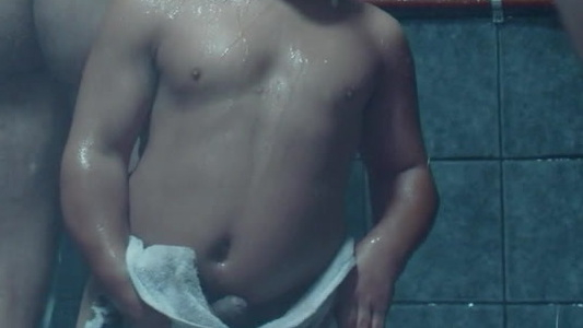 Brian Buley Naked as Pedro. Penis, Shirtless, Short, drying off. 86193