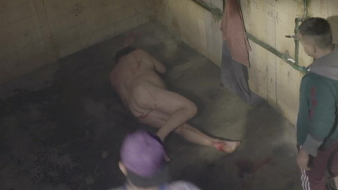 Nudes of Mario Borges from El marginal. Butt, nude, on ground. 174690