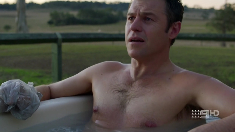 Sexiest Rodger Corser Scene in Doctor Doctor. Shirtless, bathtub, bathtub outside. 62509