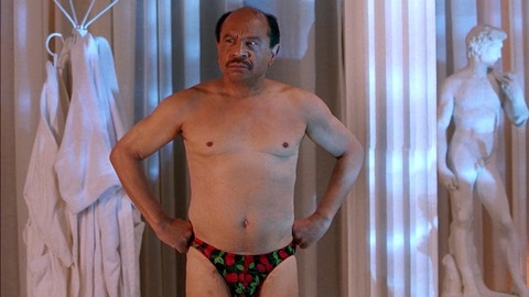 Sherman Hemsley in Screwed (2000) Bathing Sexy Shirtless Suit 61516