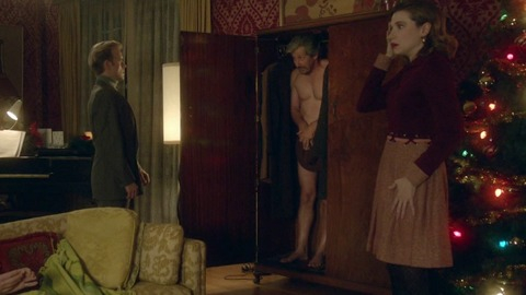 Charles Shaughnessy in NCIS (2003-2022) Sexy Shirtless Hat Covering Crotch Man In Closet 63532