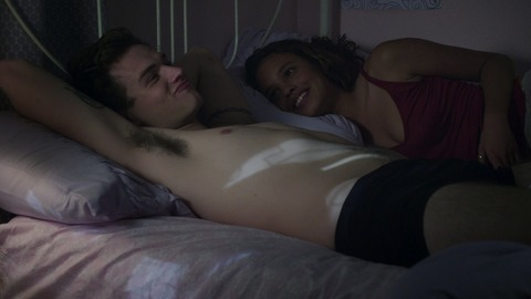 Brandon Flynn in 13 Reasons Why (2017-2020) Shirtless Underwear Bedroom Black Underwear 68250