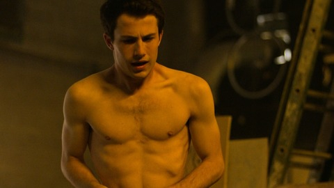 Sexiest Scenes of Clay Jensen from 13 Reasons Why. Shirtless, night, outside. 82211