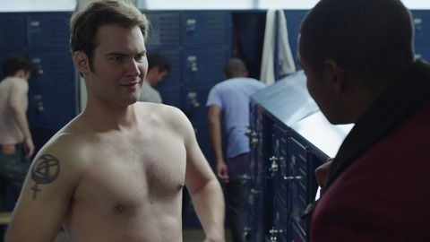 Sexiest Scenes of Bryce Walker from 13 Reasons Why. Shirtless, locker room, sfw. 68255