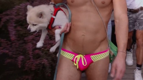 Patrick McDonald in Fire Island (2017) Bathing Suit Bulge Shirtless 70217