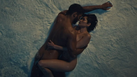 Ricky Whittle Nude as Shadow Moon. Butt, Sexy, Shirtless, Straight, outdoors, post coital. 149396