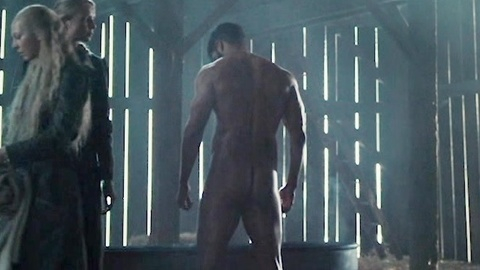 Ricky Whittle Nude as Shadow Moon. Butt, Shirtless, barefoot, barn. 150560