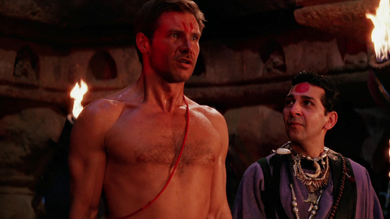 Sexiest Harrison Ford Scene in Indiana Jones and the Temple of Doom. Shirtless. 69817
