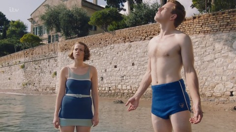 Callum Woodhouse in The Durrells (2016-2018) Bathing Suit Sexy Shirtless 70003