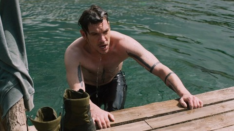 Jonathan Rhys-Meyers in Black Butterfly (2017) Shirtless 71649