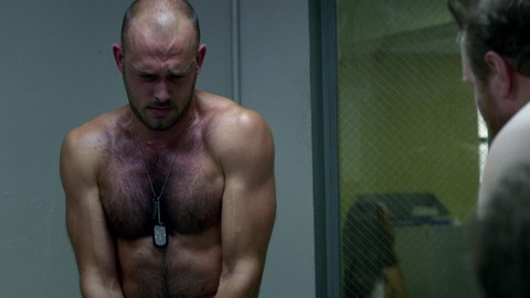 Evan Hall in Orange Is the New Black (2013-2019) Shirtless Dog Tags Hairy Chest 70682