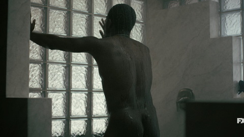Nudes of Franklin Saint from Snowfall. Butt, Shirtless, muscular, shower. 171084