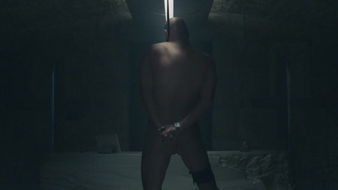 Pip Torrens Naked as Herr Starr. Butt, bald, dark room. 113241