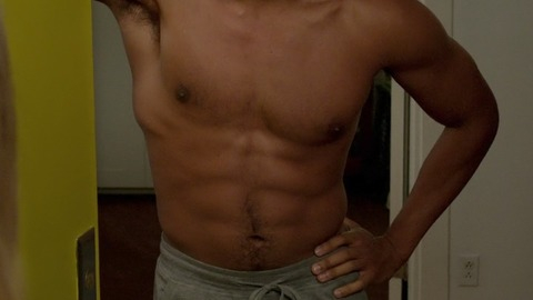 Charles Michael Davis in Younger (2015-2021) Shirtless Answering Door Muscles 72805