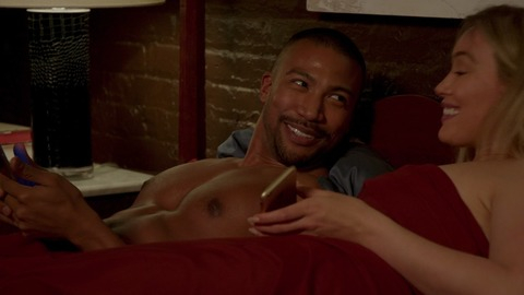 Charles Michael Davis in Younger (2015-2021) Shirtless Bedroom In Bed 72807