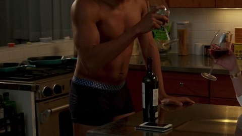 Charles Michael Davis in Younger (2015-2021) Shirtless Underwear Kitchen Sfw 72811
