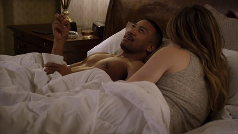 Charles Michael Davis in Younger (2015-2021) Shirtless Bedroom In Bed 82905