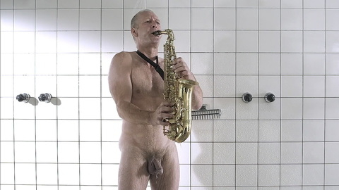 Jörg-Heinrich Benthien Naked as Armin. Balls, Penis, Shirtless, full frontal, saxophone. 134631