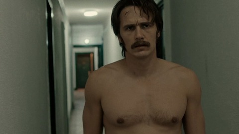 Sexiest James Franco Scene in The Deuce. Shirtless, hallway, mustache. 73495