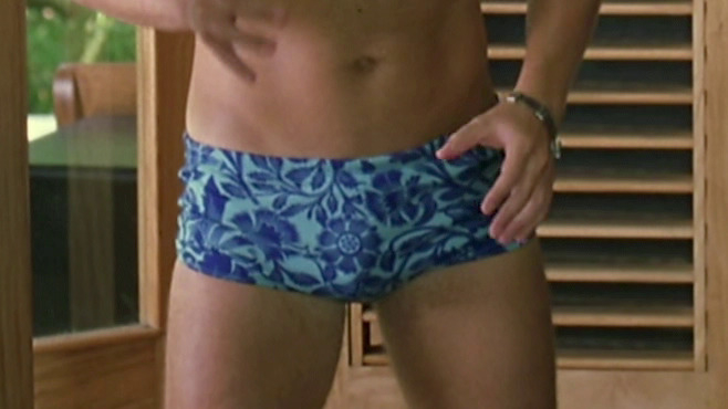 Hottest Steve Lemme Scene in Club Dread. Bathing Suit, Bulge, Shirtless. 73748