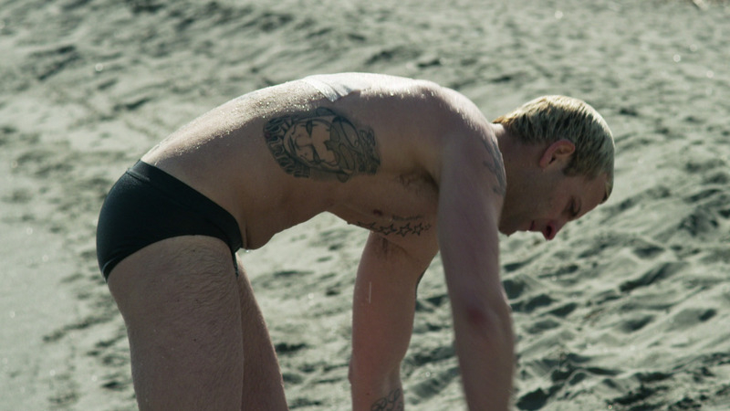 Suburra: Blood on Rome's Sexiest Scenes with Alessandro Borghi. Bathing Suit, Shirtless, beach, ocean. 74826