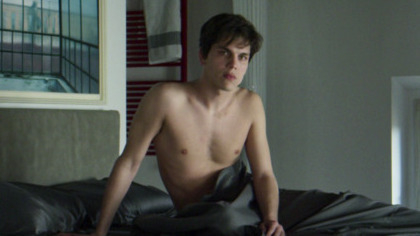 Sexiest Eduardo Valdarnini Scene in Suburra: Blood on Rome. Shirtless, bedroom, hairless chest. 74839