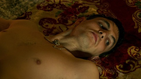 Sexiest Scenes of Spadino Anacleti from Suburra: Blood on Rome. Shirtless, dark hair, necklace. 74831