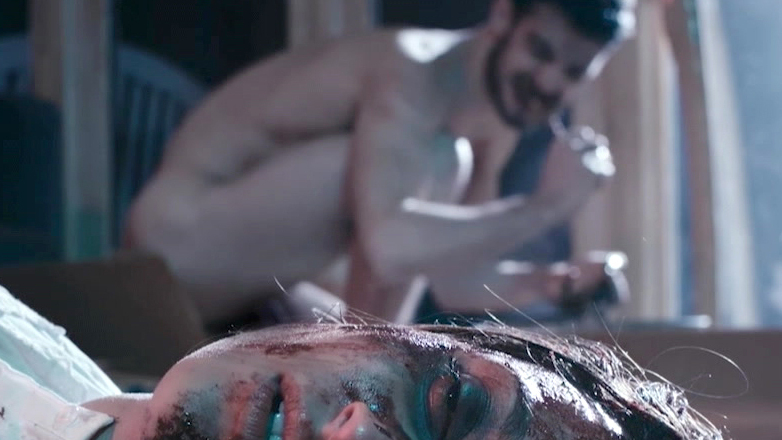 Andrew Hollingworth Nude as Eric. Balls, Penis, blurry, blurry nudity. 90926