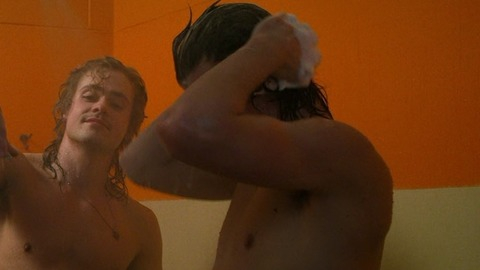 Joe Keery in Stranger Things (2016-2025) Shirtless Locker Room Sfw 75530