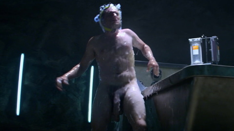 Josh Futturman from Future Man Naked. Balls, Penis, Prosthetic, Shirtless, bathtub, covered in goo. 94373