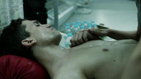 Jaime Lorente in Money Heist (2017-2021) Shirtless Lying Down On Floor 77707