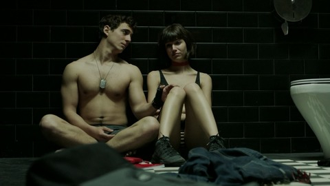 Miguel Herrán in Money Heist (2017-2021) Shirtless Bathroom Dog Tags 77703