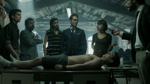 Miguel Herrán in Money Heist (2017-2021) Shirtless Drawing On Body Lying Down 77699