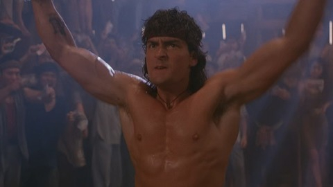Sexiest Charlie Sheen Scene in Hot Shots! Part Deux. Shirtless. 77767