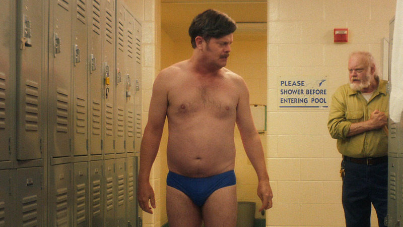 Sexiest Rainn Wilson Scene in Permanent. Bathing Suit, Bulge, Shirtless. 82639