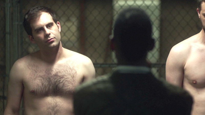 Sexiest Jake Scenes. Shirtless, chain link fence, hairy chest. 78202