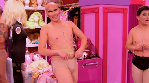 Trixie Mattel in RuPaul's Drag Race All Stars (2012-2024) Bulge Shirtless Underwear Bald Bulge 79457