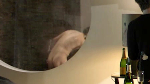 Claude Lambert from Counterpart Naked. Butt, glass, sexy. 92987