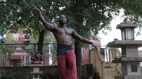 Chris De'Sean Lee in The Chi (2018-2025) Shirtless Black Man Outside 79256