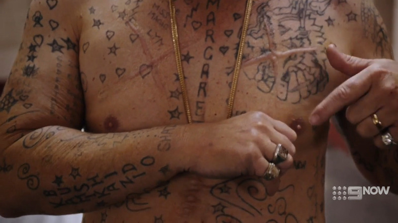 Sexiest Aaron Jeffery Scene in Underbelly Files: Chopper. Shirtless. 79387
