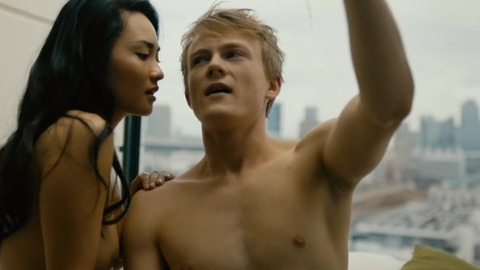 Oscar Hoppe in Bad Banks (2018) Shirtless Blonde Couple In Bed 79880