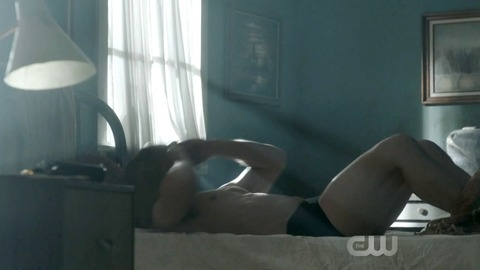 Neal McDonough in Legends of Tomorrow (2016-2021) Sexy Shirtless Bedroom Black Underwear 79955