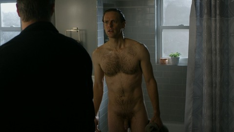 Lance Lord from Sneaky Pete Naked. Balls, Penis, Shirtless, bathroom, full frontal. 80063