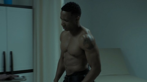 Arlen Escarpeta in The Oath (2018) Shirtless 80136