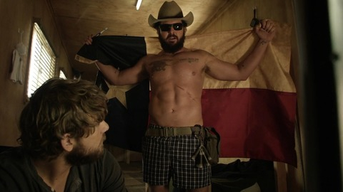 Sexiest A.J. Buckley Scene in SEAL Team. Shirtless, Underwear, beard, bunk bed. 80539