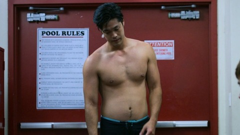 Hottest Ross Butler Scene in 13 Reasons Why. Shirtless, bathing suit, locker room. 82226
