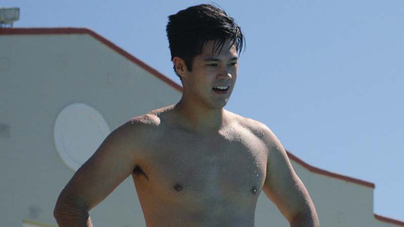 13 Reasons Why's Sexiest Scenes with Ross Butler. Bathing Suit, Shirtless, sfw, swimming pool. 82212