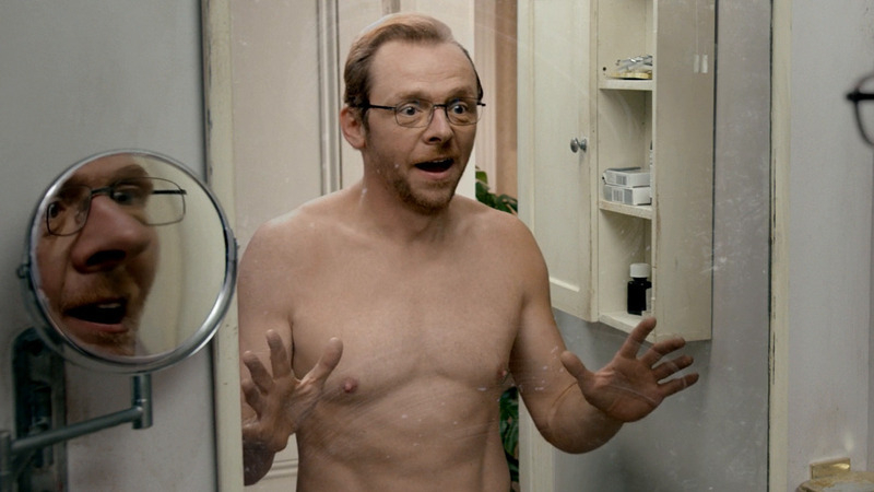 Hottest Simon Pegg Scene in Absolutely Anything. Sexy, Shirtless. 82640